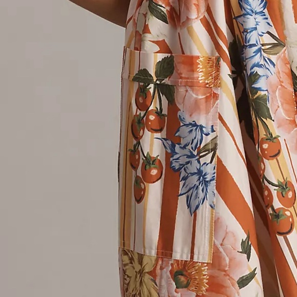 Anthropologie Maeve Harvest Belted Midi Dress Petite - Picture 8 of 8